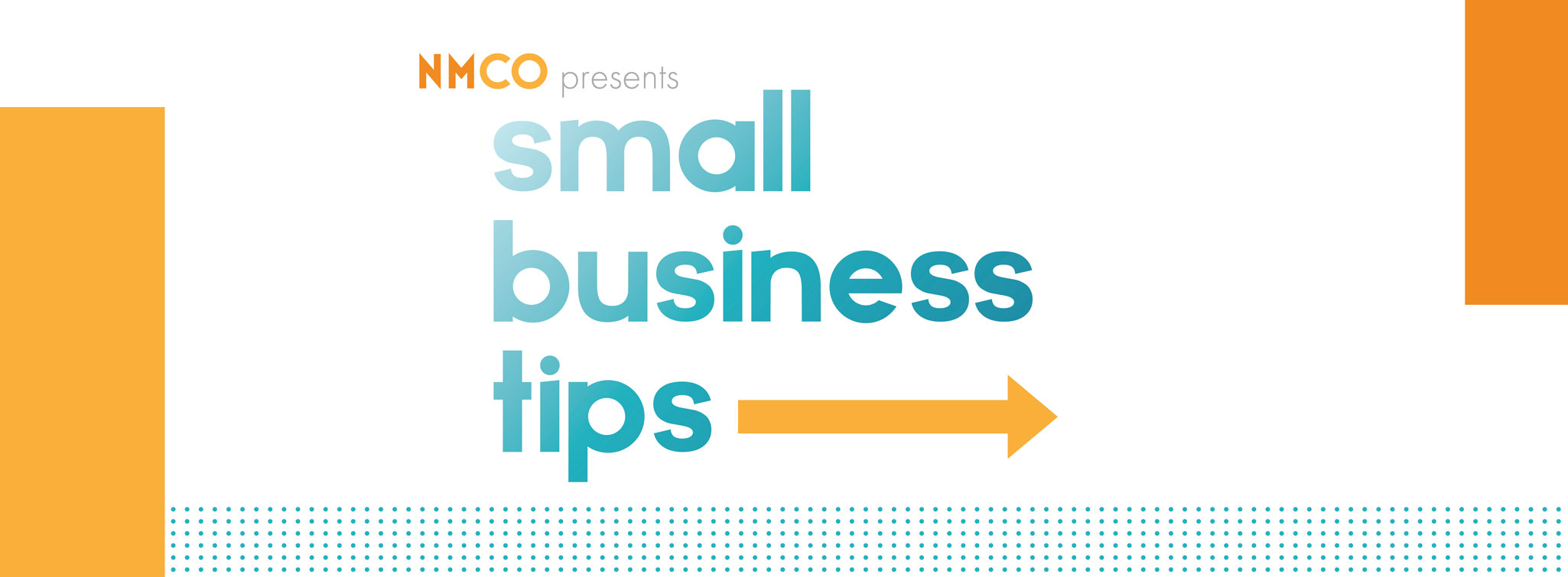 Small Business Tips blog header