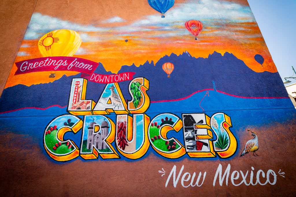 Painting of the Downtown Las Cruces logo